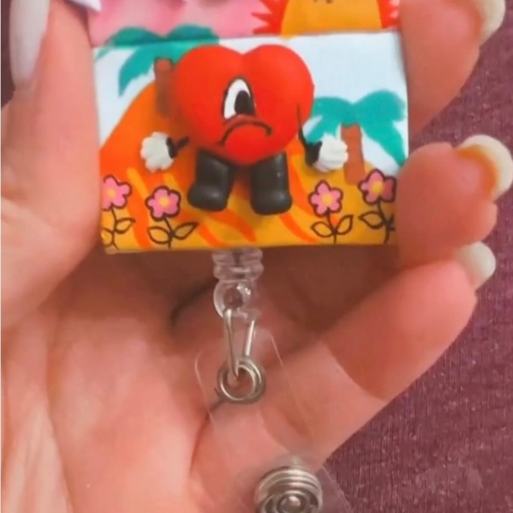 Bad Bunny badge re id holder